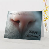 Cat's Nose voor Big Birthday Kaart (Gele Bloem)