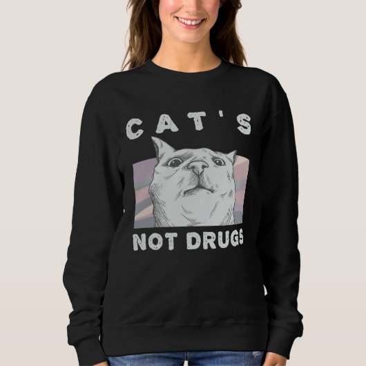 Cats Not Drugs  Cat  for Women and Men Trui (Voorkant)