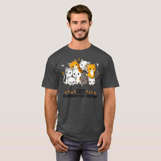 Cats Obsessed Butterfly Kitten Kitty Cute Funny T-shirt (Voorkant volledig)