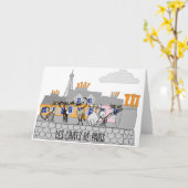 Cats of Paris greeting card Kaart (Gele Bloem)