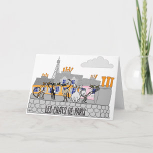 Cats of Paris greeting card Kaart