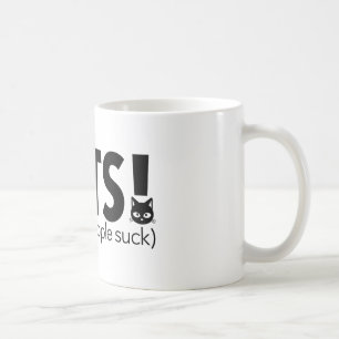 Cat's omdat mensen slokken koffiemok