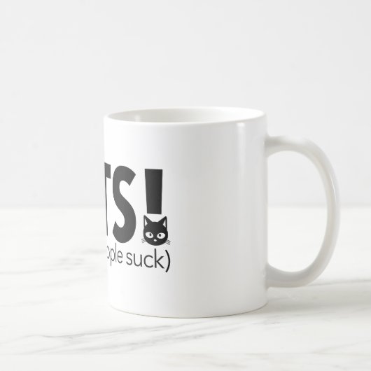 Cat's omdat mensen slokken koffiemok (Rechts)