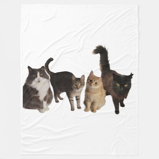 Cats on a blanket fleece deken (Voorkant)