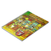 Cats on an Island Vacation in a Tiki Bar Notitieboek (Linkerzijde)