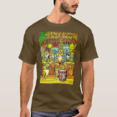 Cats on an Island Vacation in a Tiki Bar T-shirt (Voorkant)