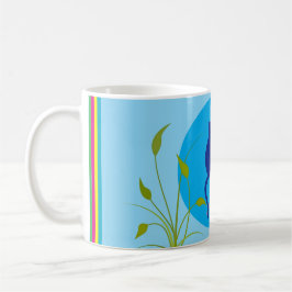 Cats on Blue Coffee Mug – Simple Cat Art  Koffiemok