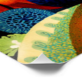 Cats on Bright and Colorful Background, Perfect Poster (Hoek)