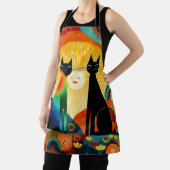 Cats on Bright and Colorful Background, Schort (Insitu)