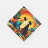 Cats on Bright and Colorful Background, Servet (Hoek)