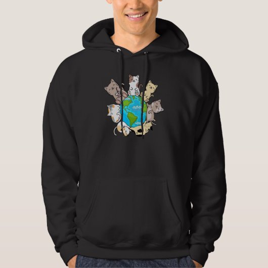 Cats On Earth I Cat  Cats on Earth  Cute Cats Hoodie (Voorkant)