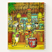 Cats on Vacation in a Tiki Bar Journal Notitieboek (Achterkant)