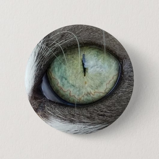Cat's oog sluiten ronde button 5,7 cm (Voorkant)