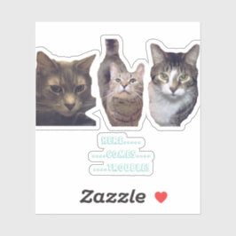 Cats op maat gesneden vinyl Sticker