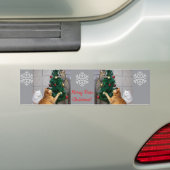 Cats Ornate Tree, Image Text, Customize,  Bumpersticker (Op auto)
