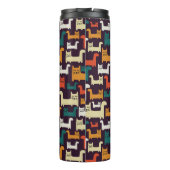 Cats Pattern aangepaste monogram tumbler Thermosbeker (Achterkant)