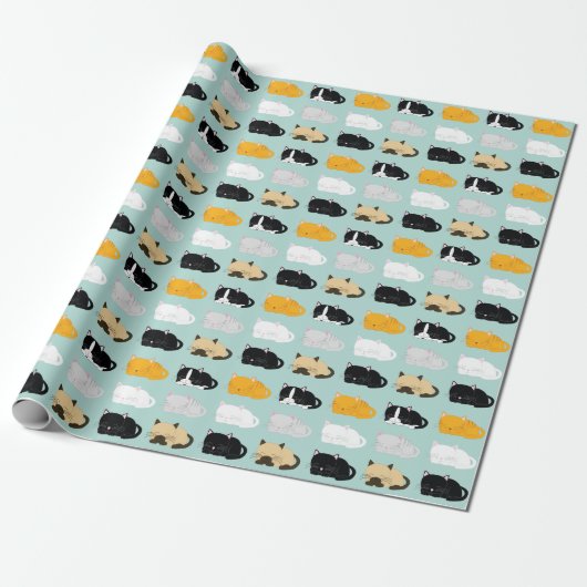 Cats Pattern Cadeaupapier (Uitgerold)