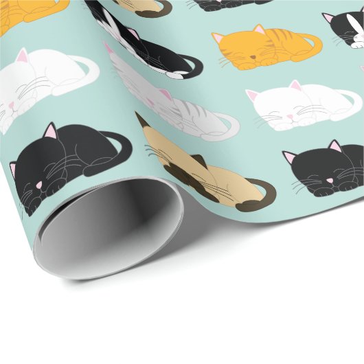 Cats Pattern Cadeaupapier (Rol Hoek)