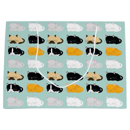 Cats Pattern Large Cadeautasje (Voorkant)