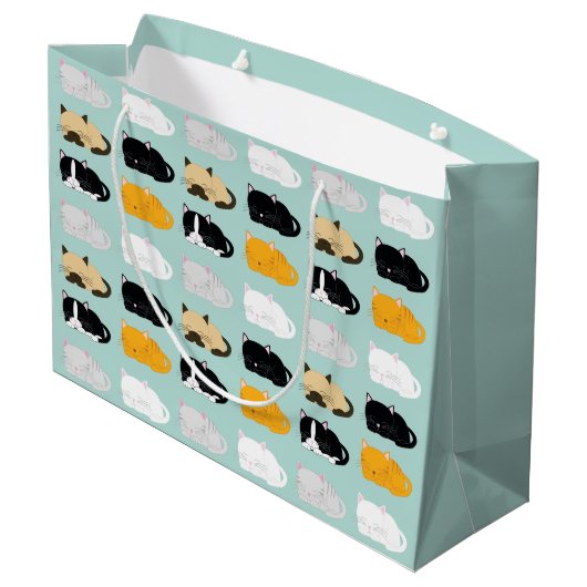 Cats Pattern Large Cadeautasje (Achterkant Gekanteld)