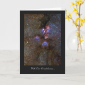 Cat's Paw Nebula - met onze condoleances Kaart (Gele Bloem)