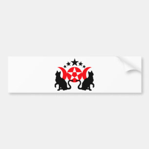 Cats Pentagram Bumpersticker