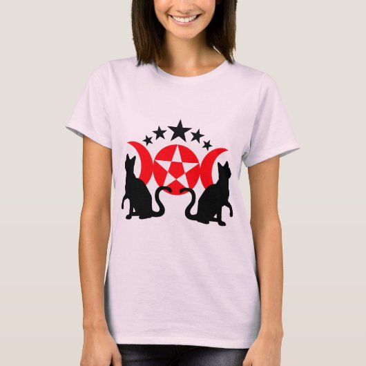 Cats Pentagram T-shirt (Voorkant)