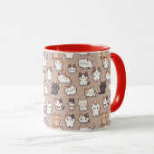 Cats Photo pattern, Mug Mok (Voorkant rechts)