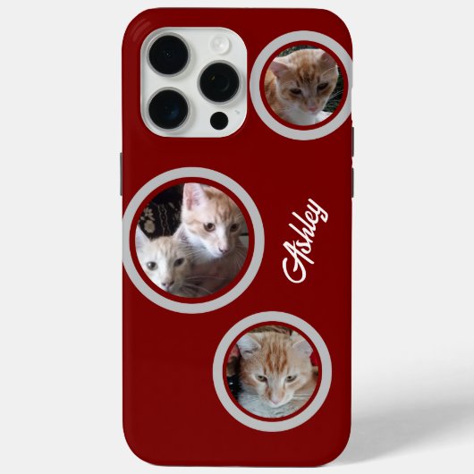 Cats Photos Name Customize iPhone / iPad case (Achterkant)