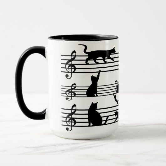 Cats Piano Notes Party Coffee Mok afspelen (Links)