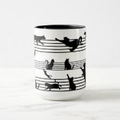 Cats Piano Notes Party Coffee Mok afspelen (Midden)