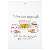 Cats Pizza Quote Klembord (Achterkant)