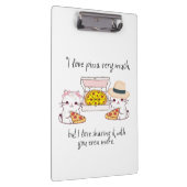 Cats Pizza Quote Klembord (Rechts)