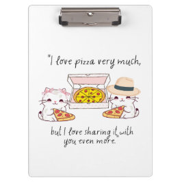 Cats Pizza Quote Klembord