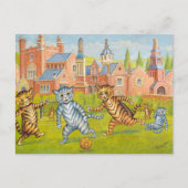 Cats Playing Football by Louis Wain Feestdagenkaart (Voorkant)