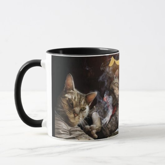 Cats playing poker mok (Links)