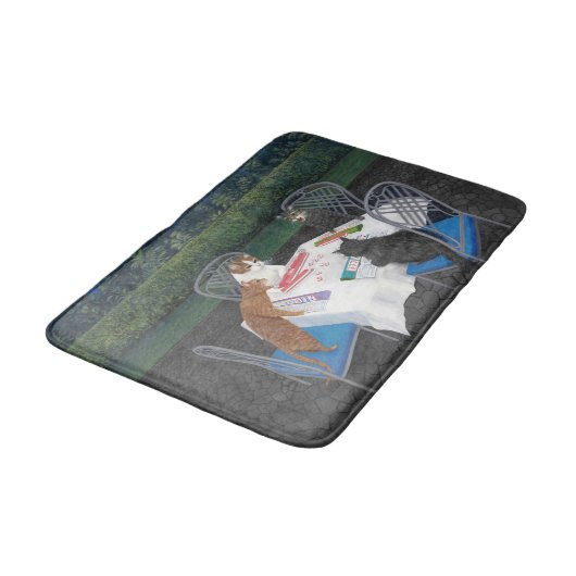 Cats Plays Mahjong Badmat (Gekanteld)