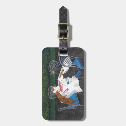 Cats Plays Mahjong Bagagelabel (Voorkant verticaal)