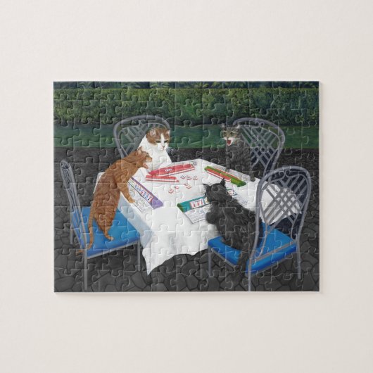 Cats Plays Mahjong Legpuzzel (Horizontaal)
