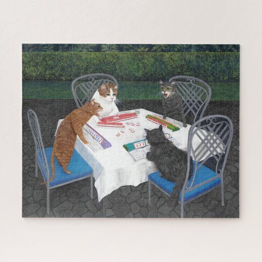 Cats Plays Mahjong Legpuzzel (Horizontaal)