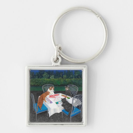 Cats Plays Mahjong Sleutelhanger (Voorkant)