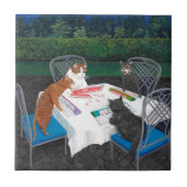 Cats Plays Mahjong Tegeltje (Voorkant)