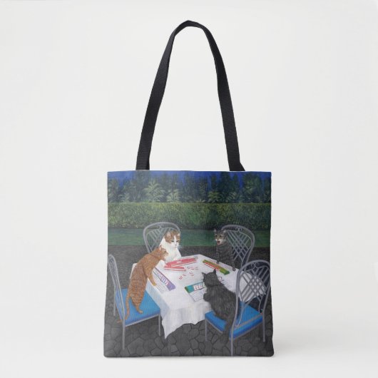 Cats Plays Mahjong Tote Bag (Voorkant)