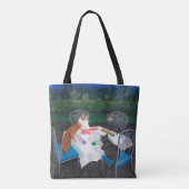 Cats Plays Mahjong Tote Bag (Achterkant)