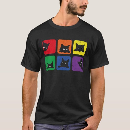 Cats Pride Cat  Lgbt Cat  LGBQ Purride T-shirt (Voorkant)