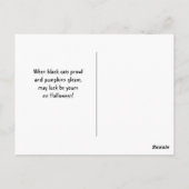 Cats Pumpkins Candles Halloween Briefkaart (Achterkant)