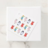 CATS PYJAMAS Square Cadeau Labels (In situ)