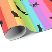 Cats Rainbow Wrapping Papier - rol (Rol Hoek)