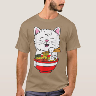 Cats Ramen Anime Kawaii Neko T-shirt