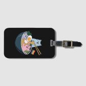 Cats Ramen Rainbow LGBTQ Gay Lesbian Pride Ally Bagagelabel (Voorkant (horizontaal))